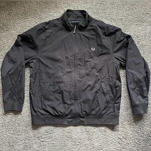 Black XL Fred Perry Light Bomber Jacket - Excellent Condition